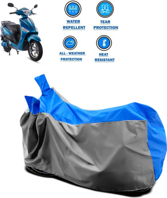 DeepShakshi AUTOMOTIVE Two Wheeler Cover for Hero(Electric Optima, Grey, Blue)