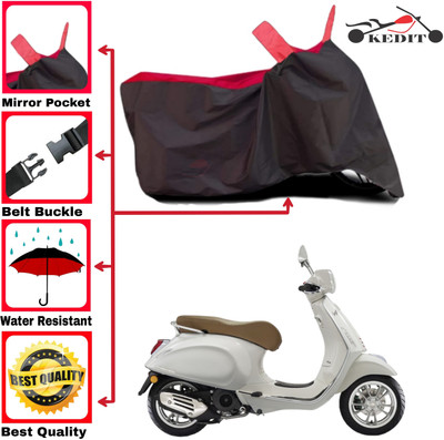 KEDIT Two Wheeler Cover for Vespa(GTS Super 125, Red, Black)