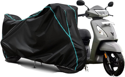 CoverXpert Two Wheeler Cover for TVS(Jupiter, Black, White)