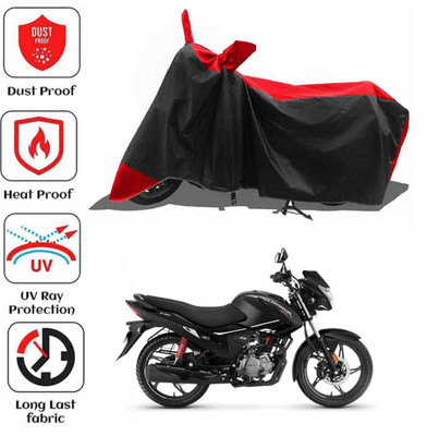 AIKOZIYA Two Wheeler Cover for Hero(Glamour, Red, Black)