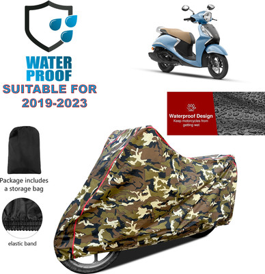 GOSHIV-car and bike accessories Waterproof Two Wheeler Cover for Yamaha(Fascino 125 FI, Yellow)