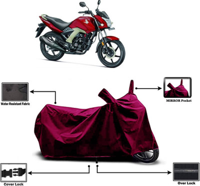 KEDIT Two Wheeler Cover for Honda(CB Unicorn, Maroon)