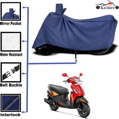 KEDIT Two Wheeler Cover for Hero(MotoCorp Pleasure Plus, Blue)