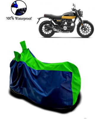 rakku Waterproof Two Wheeler Cover for Honda(Hness CB350, Green, Blue)
