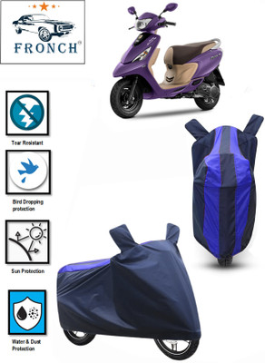 FRONCH Waterproof Two Wheeler Cover for TVS(Zest 110, Blue)