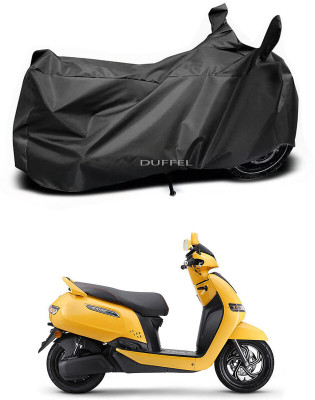 Duffel Two Wheeler Cover for TVS(iQube, Black)