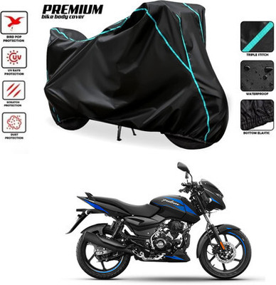 Matt Moon Two Wheeler Cover for Bajaj(Pulsar 125, Black)