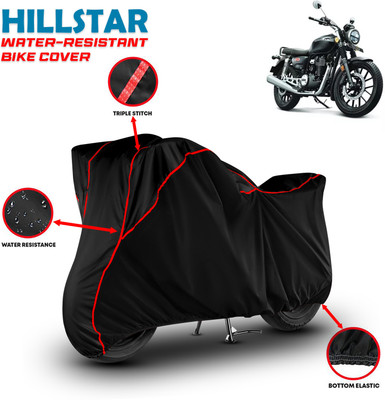 HILLSTAR Waterproof Two Wheeler Cover for Honda(Hness CB350, Black, Red)