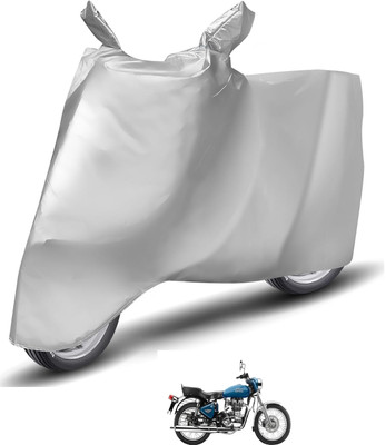 Caronix Waterproof Two Wheeler Cover for Royal Enfield(Electra, Silver)