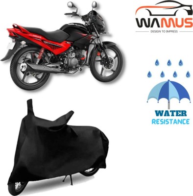 Wamus Auto Two Wheeler Cover for Honda(Glamour Blaze, Black)