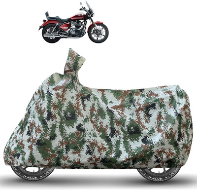 Caronix Waterproof Two Wheeler Cover for Royal Enfield(Meteor BS6, Green)