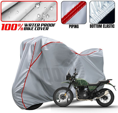 xodi Waterproof Two Wheeler Cover for Royal Enfield(Himalayan, Silver, Red)
