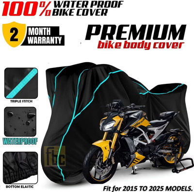FBC Waterproof Two Wheeler Cover for TVS(Apache RTR 310 BS6, Black)