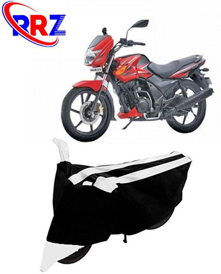 RRZ Waterproof Two Wheeler Cover for TVS(Flame DS 125, Black, White)