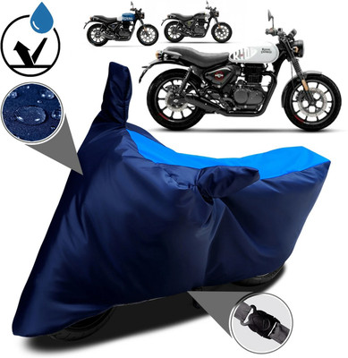 SK AUTO Waterproof Two Wheeler Cover for Royal Enfield(Hunter 350, Blue)