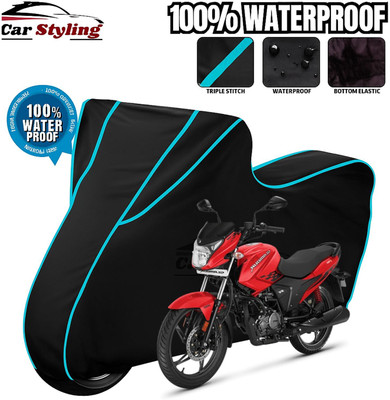 Car Styling Waterproof Two Wheeler Cover for Hero(Glamour, Maroon, Yellow)
