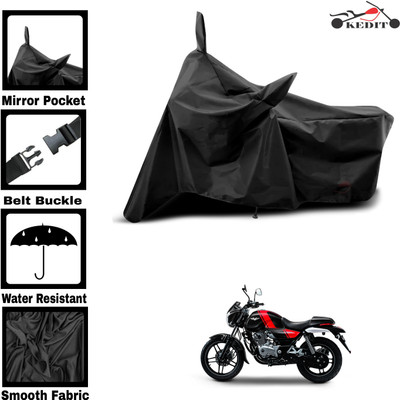 KEDIT Two Wheeler Cover for Bajaj(V 150, Black)