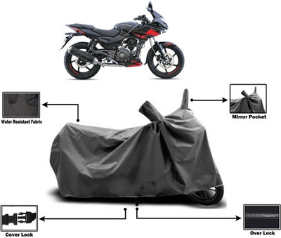 Amexride Two Wheeler Cover for Bajaj(Pulsar 220F, Grey)