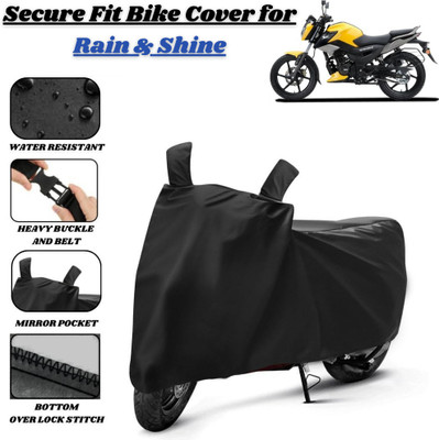 Delphinium Waterproof Two Wheeler Cover for TVS(Raider, Black)