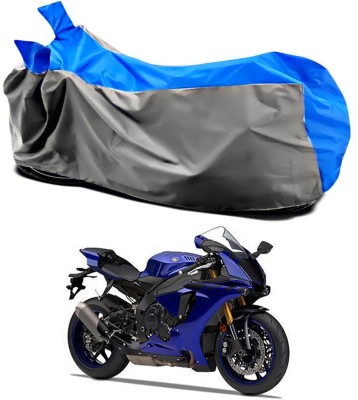 AUTOGARH Two Wheeler Cover for Yamaha(YZF R1, Grey, Blue)