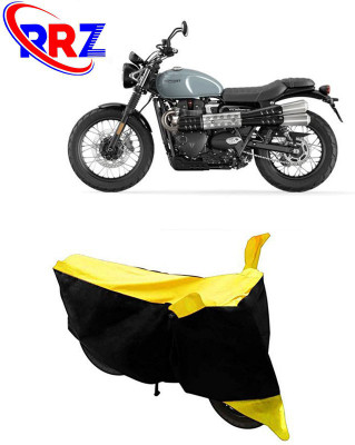 RRZ Waterproof Two Wheeler Cover for Triumph(Street Scrambler, Black, Yellow)