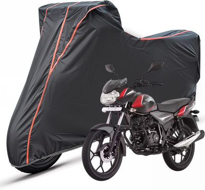 Whipone Two Wheeler Cover for Bajaj(Discover 125 DTS-i, Black)