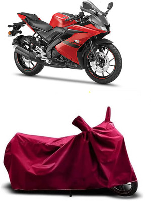 Coxtor Waterproof Two Wheeler Cover for Yamaha(YZF-R15 V3 New BS6, Maroon)