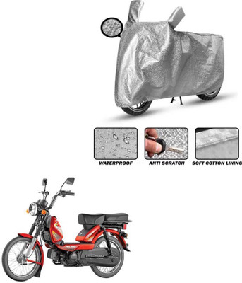 FKOK Waterproof Two Wheeler Cover for TVS(Heavy Duty Super XL, Silver)