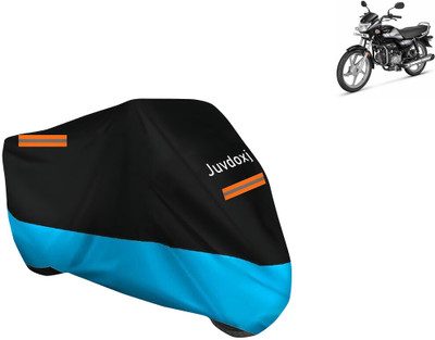 Juvdoxj Waterproof Two Wheeler Cover for Hero(HF Deluxe BS6, Blue)