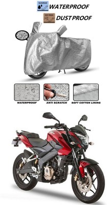 Furious3D Waterproof Two Wheeler Cover for Bajaj(Pulsar 180NS, Silver)