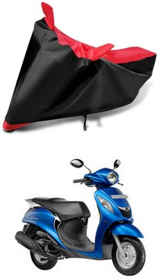 AutoGalaxy Waterproof Two Wheeler Cover for Yamaha(Fascino, Red, Black)