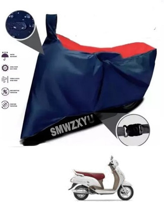 smwzxyu Waterproof Two Wheeler Cover for Suzuki(Access, Red, Blue)