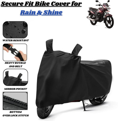 Delphinium Waterproof Two Wheeler Cover for TVS(Sport, Black)