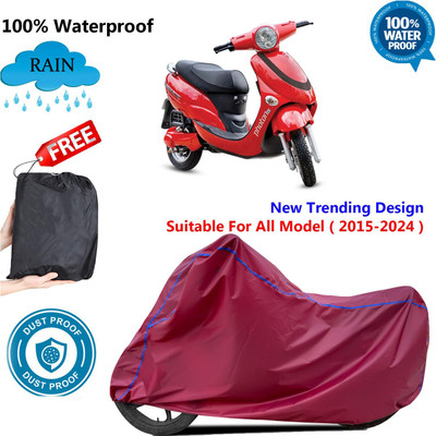 OliverX Waterproof Two Wheeler Cover for Hero(Electric Photon BS6, Maroon)
