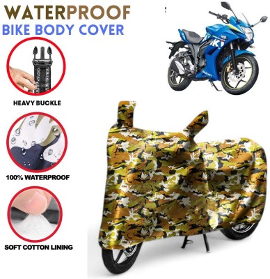 kerwa Waterproof Two Wheeler Cover for Suzuki(Gixxer SF, Multicolor)