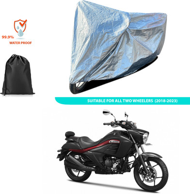 CODOKI Waterproof Two Wheeler Cover for TVS(Intruder, Silver)