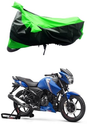 Furious3D Two Wheeler Cover for TVS(Apache RTR 160, Green, Black)