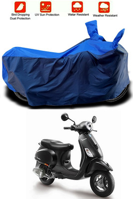 MMSSTAR Waterproof Two Wheeler Cover for Piaggio(Vespa, Blue, Blue)