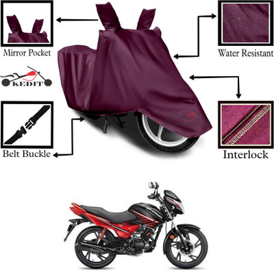 AASHTIK MART Two Wheeler Cover for Bajaj(New Glamour BS6, Maroon)