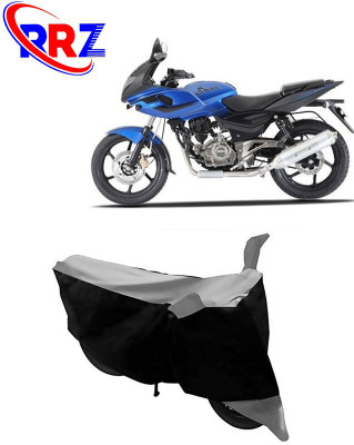 RRZ Waterproof Two Wheeler Cover for Bajaj(Pulsar 220 DTS-i, Black, Grey)