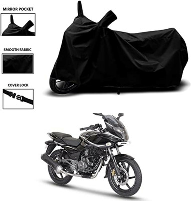 DeepShakshi AUTOMOTIVE Two Wheeler Cover for Bajaj(Pulsar 220, Black)