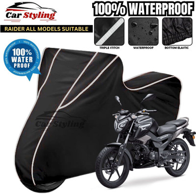 Car Styling Waterproof Two Wheeler Cover for TVS(Raider, Black, White)