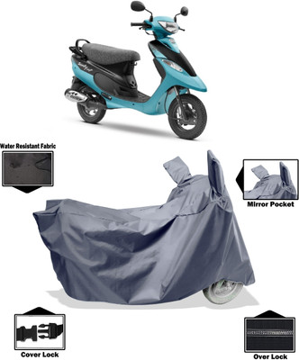 Amexride Two Wheeler Cover for TVS(Scooty Pep Plus BS6, Grey)