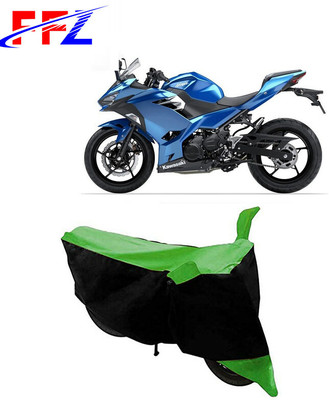 FFZ Two Wheeler Cover for Kawasaki(Ninja 250, Black, Green)