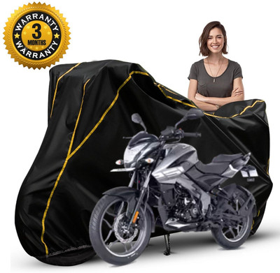 KroniX Waterproof Two Wheeler Cover for Bajaj(Pulsar NS125, Black, Yellow)