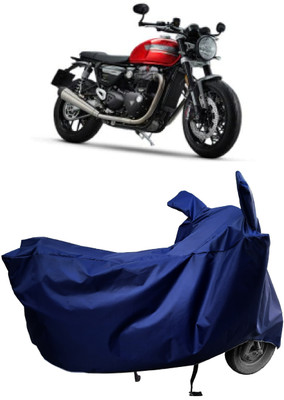 Amexride Two Wheeler Cover for Triumph(Speed Twin BS6, Blue)