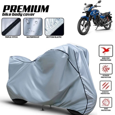 Shiv Kanha Waterproof Two Wheeler Cover for Honda(SP 125, Silver, Black)