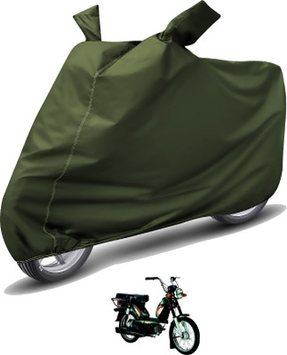 Caronix Waterproof Two Wheeler Cover for Kinetic(Luna, Green)
