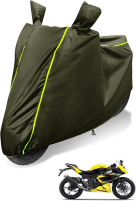 Auto Hub Waterproof Two Wheeler Cover for Kawasaki(Ninja, Green)