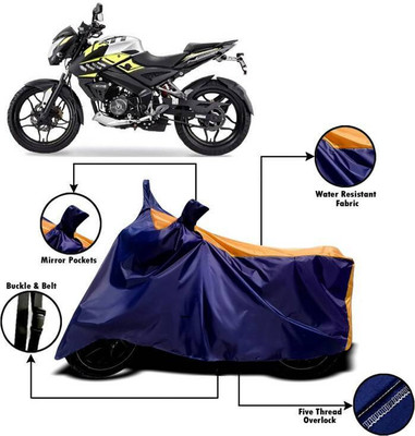NMJ Waterproof Two Wheeler Cover for Bajaj(Pulsar 160 NS DTS-i, Blue, Orange)